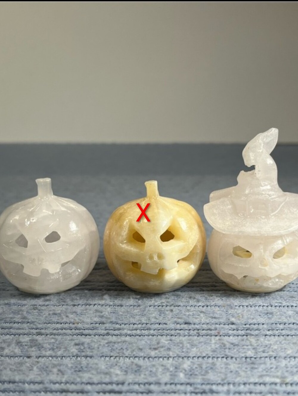 Honey Calcite and Mango Calcite Pumpkin/Jack O Lantern Nightlights-Choice of one